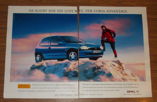 Seltene werbung opel corsa - seltene,