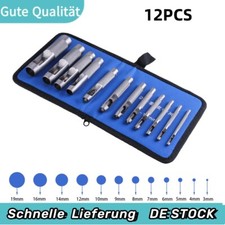 12 x Locheisen Satz Lochpfeifen Lochstanze Werkzeug Set Lochschneider 3-19mm
