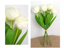 7 x Tulpen weiß 44 cm