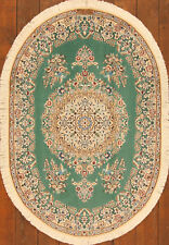 Orientteppich Echter Handgeknüpfter Feiner Perserteppich 4340 (140 x 94) cm Oval