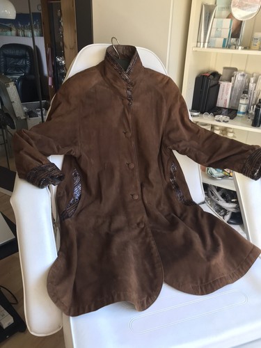Ledermantel aus wildleder und - ledermantel,