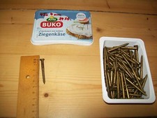  94 Stück Messing Schlitz Schrauben Senkkopf mit Loch für Abdeckkappe 45 x 4 mm