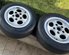 2x Porsche 964 944 928 Telefon Teledial Felgen Rim Set 7x15 Gullideckel