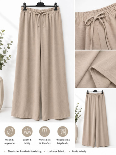 Damen palazzo hose beige - palazzo,