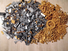 XXL Bausteine Grau Goldfarben