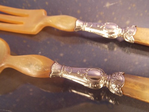 Antik jugendstil salatbesteck - antik,