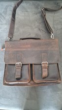 Aktentasche Lehrertasche Echt Leder Braun