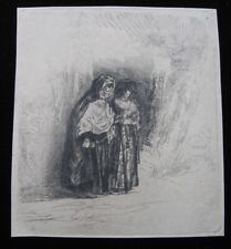 Rembrandt: Kleine Zigeunerin Preciosa 1790/Spanish Gypsy Print Radierung
