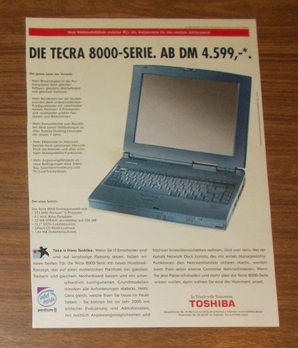 Seltene werbung toshiba tecra - werbung,