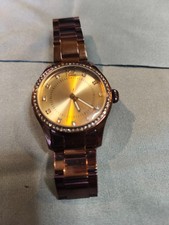 Armbanduhr Ascot Design Metall Bronzefarbe 