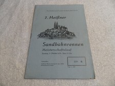 originales Heft 7. Meißner Sandbahnrennen 1956 Sektion Motorrennsport der DDR 