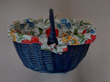 Weidenkorb Einkaufskorb blau