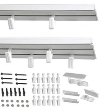 1- 2- laufig Gardinenschiene Vorhangschiene Set Vorgebohrt mit Gardinenrollen