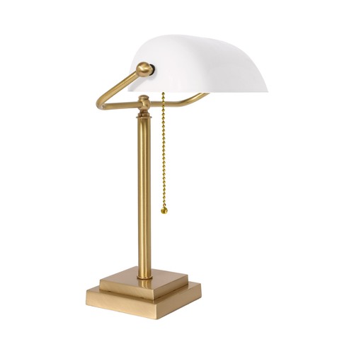 Bankerlampe messing glas - bankerlampe,