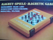 Magnet-Spiele Backgammon Halma Ludo Schach Dame Mühle Solitaire Reise