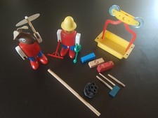 Wunderbares DDR / Kellner Steckfiguren - Spielzeug ca. Anfang der 1970er