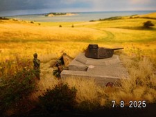 1:72 für Diorama: 1 kl. Bunker mit Pz III-Turm mit 5 cm L/60 o. L/42 (3d Druck)
