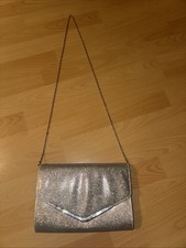 Damen-Handtasche,Silber-Glitze