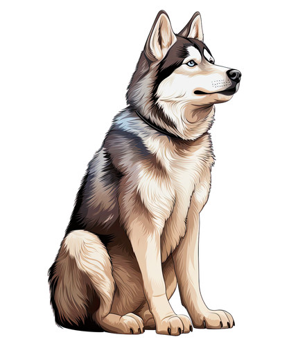 Sitzender hund auto - hund,