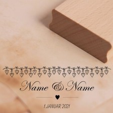 Herzen Motivstempel Hochzeit