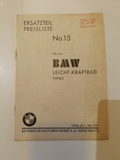 Original Prospekt BMW R2 Motorrad Ersatzteile Preisliste Oldtimer