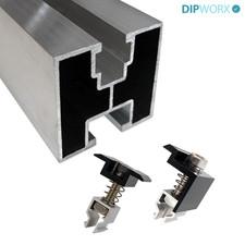 ALU PV Solarprofil 40x40 BV Nut 8 & Nut 10 Solarschiene Montageprofil Endklemme