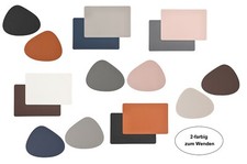 4 Stück Tischsets Platzsets Platzmatte 2 farbig zum Wenden abwischbar