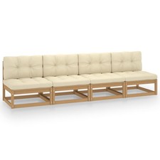 4-Sitzer-Gartensofa mit Kissen