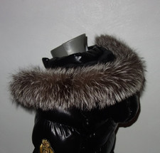 Silberfuchs Pelz Kapuze Kragen Echt Fellkragen Fuchs Pelzkragen für Jacke Parka