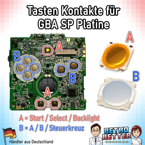 Gba platine ersatz tasten - gba, sp