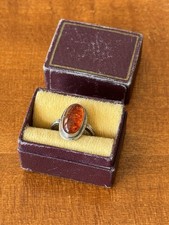 Antiker Damenring Bernstein