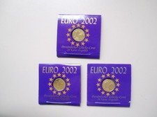3 Stück - 1 Cent Euro 2002