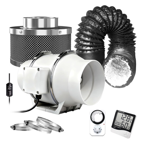 Abluft set 100mm carbon - 100mm,