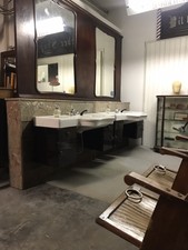 Barbershop Bedienplatz  Friseureinrichtung Barbier antik (Koken)