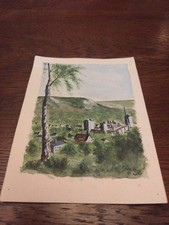 altes Aquarell Jena Zeichnung