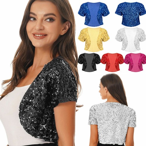Damen jacke pailletten - pailletten, bolero