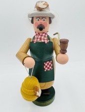 Vintage deutscher Räuchermann aus Holz Imker unbenutzt