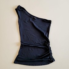 Y2k Black One Shoulder Slinky