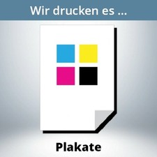 Plakate drucken, farbig, 135g, glanz, DIN A4, DIN A3, DIN A2, DIN A1, 1-seitig