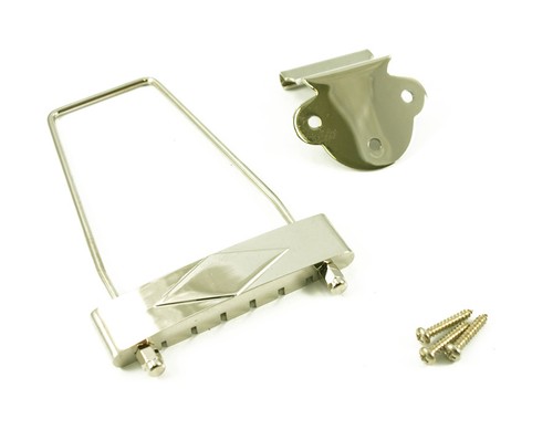 Archtop tailpiece nickel jazz - nickel,