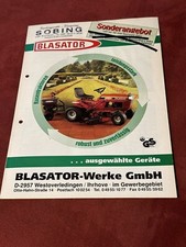 Blasator Kleintraktoren-Rasentraktoren orig. Prospekt 1980/90er Broschure