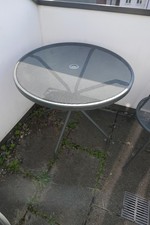 Balkon- Gartentisch, Außenbestuhlung, rund, aus Metall