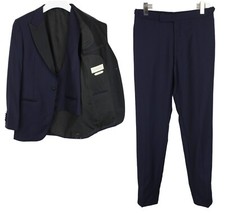 Suitsupply Lazio Tuxedo FL Slim U-Neck Brescia Anzug Herren UK 36 Wolle 3 IN 1