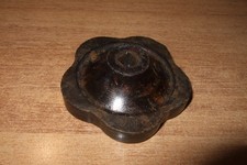 Bakelit, Handrad, Wasserhahn, Ventil, Absperrhahn, DDR, Vierkant = 7 mm, Schwarz