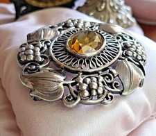 * RAR * Damenbrosche * Citrin * Theodor Fahrner * Silber 800 * (1516)