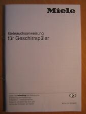 Miele Gebrauchsanweisung für Geschirrspüler G666-G671SC, G866SC-G869SC(i)