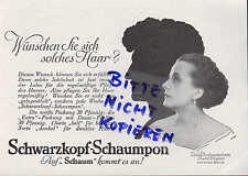 BERLIN, Werbung 1928, Hans SCHWARZKOPF Schaumpon Schaum Shampoo mit Ruth Weyher