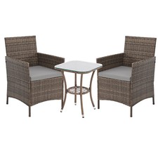 Gartenmöbelset 3-tlg. Rattan