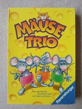 Mäuse Trio Spiel Ravensburger Vintage Käse Maus Katze Familienspiel Vollständig