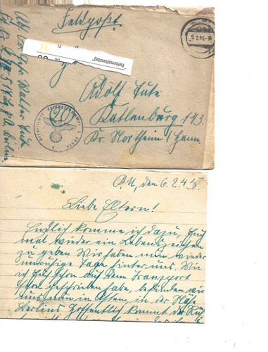 Katlenburg feldpostbrief - katlenburg,